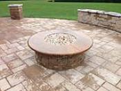 Exposed Aggregate Glass Firepit Top
